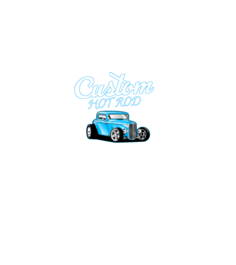 Custom hot rod minta világos rózsaszín pólón