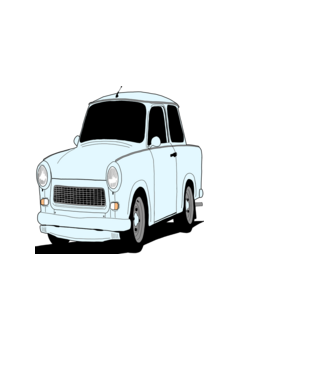 Trabant minta fekete pólón