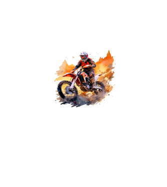 Motocross minta fehér/piros pólón