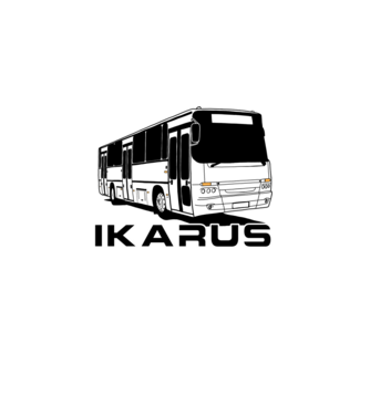 Busz minta fekete pólón