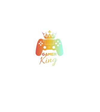 Gamer king  minta fekete pólón