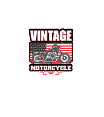 Motorcycle minta fehér pólón
