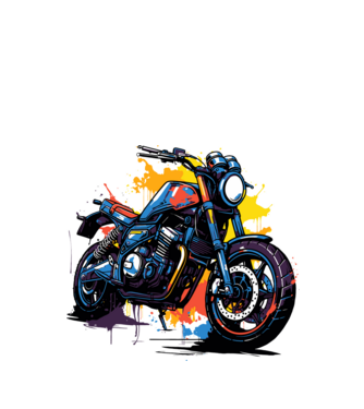 Motor  minta fehér pólón