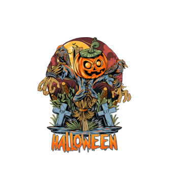 halloween minta fehér pólón