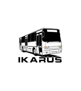Busz minta fekete pólón