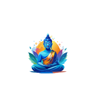 Buddha  minta fehér pólón