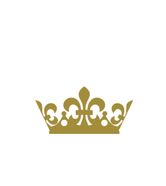 királyi -  királynő korona minta fekete pólón