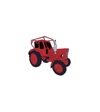 Traktor  minta fehér pólón