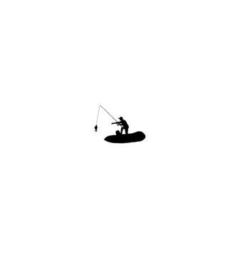 Horgász legenda  minta fekete pólón
