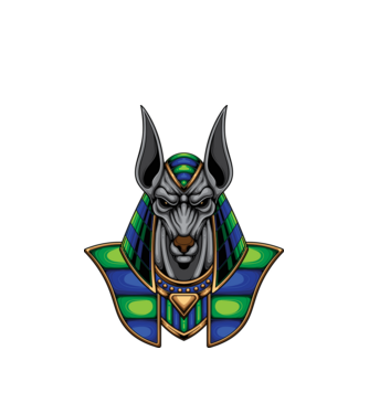 anubis minta fehér pólón
