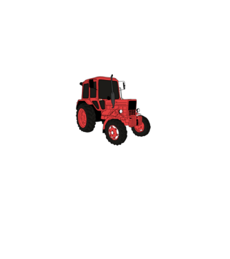 Traktor minta fekete pólón