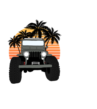 Jeep minta fehér pólón