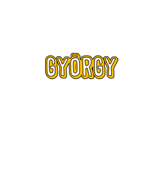 György  minta farmerkék pólón