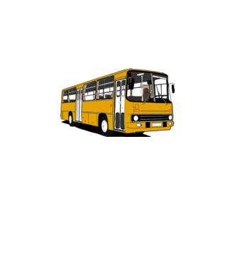 Busz minta szürke pólón