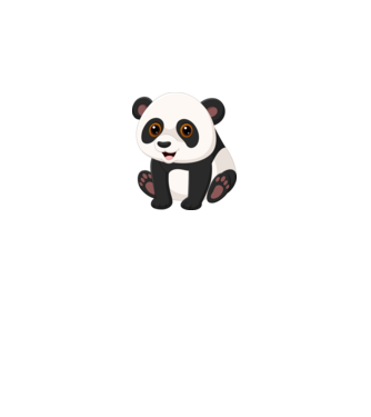 panda minta királykék pólón