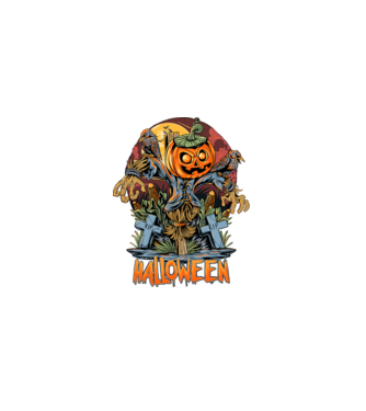 halloween minta fekete pólón