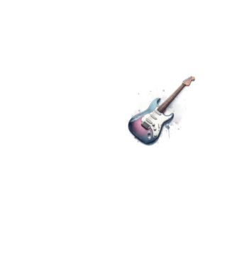 gitár minta neonsárga pólón