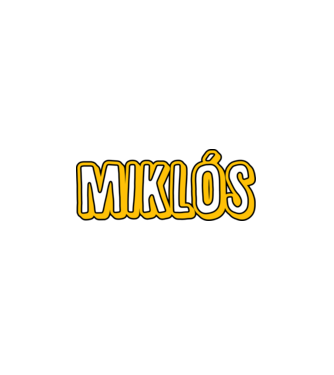 Miklós  minta fehér pólón