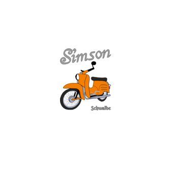 Simson-Schwalbe minta szürke pólón