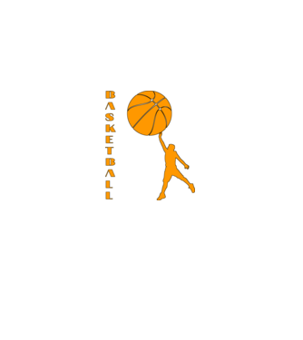 Basketball minta fekete pólón