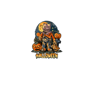 halloween minta fekete pólón