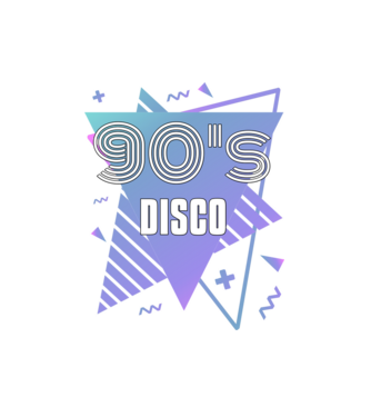 90s disco minta fehér pólón