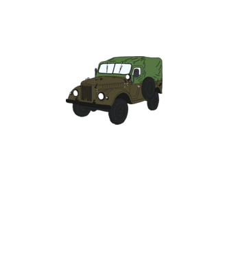 GAZ 69 minta fehér pólón