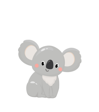 Koala maci  minta almazöld pólón