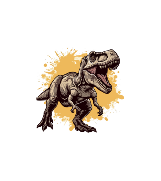 T-rex minta fehér pólón