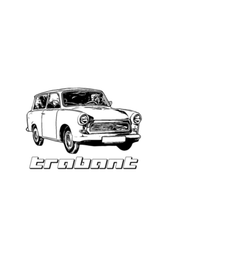 trabant minta fekete pólón