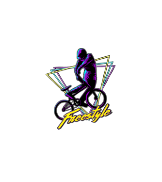 bmx minta fekete pólón