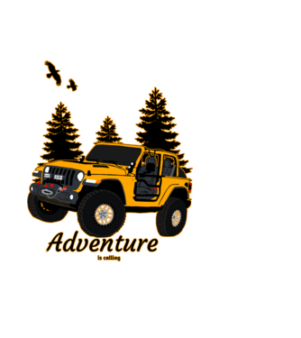 Jeep minta fekete pólón