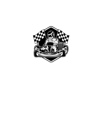 Gokart  minta fehér pólón