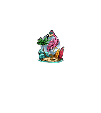 flamingo minta fekete pólón