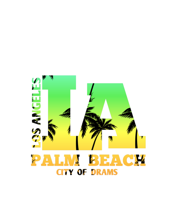 Los angeles palm beach minta fekete pólón