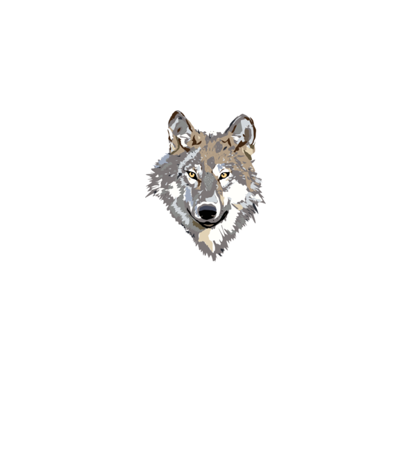 wolf minta fekete pólón
