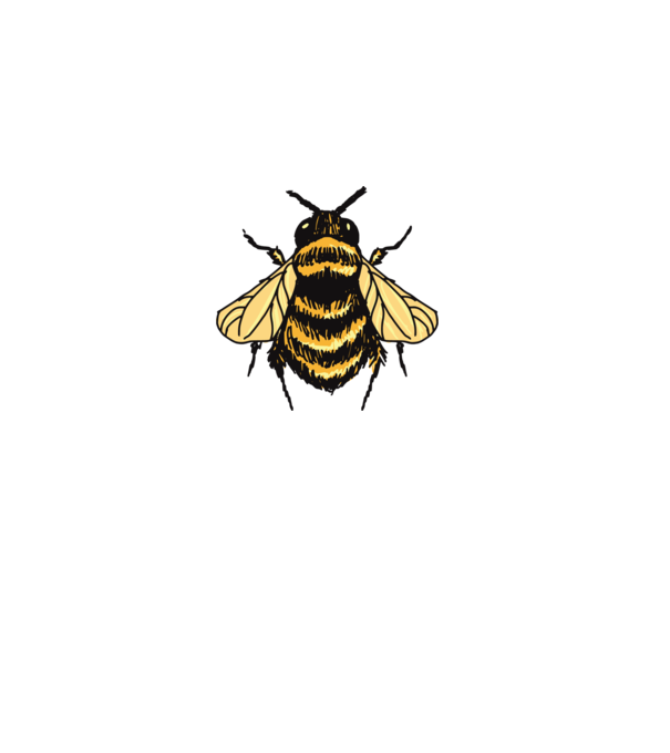 bee minta fehér pólón