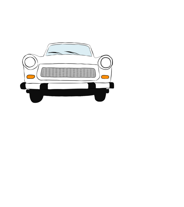 Trabant minta fekete pólón