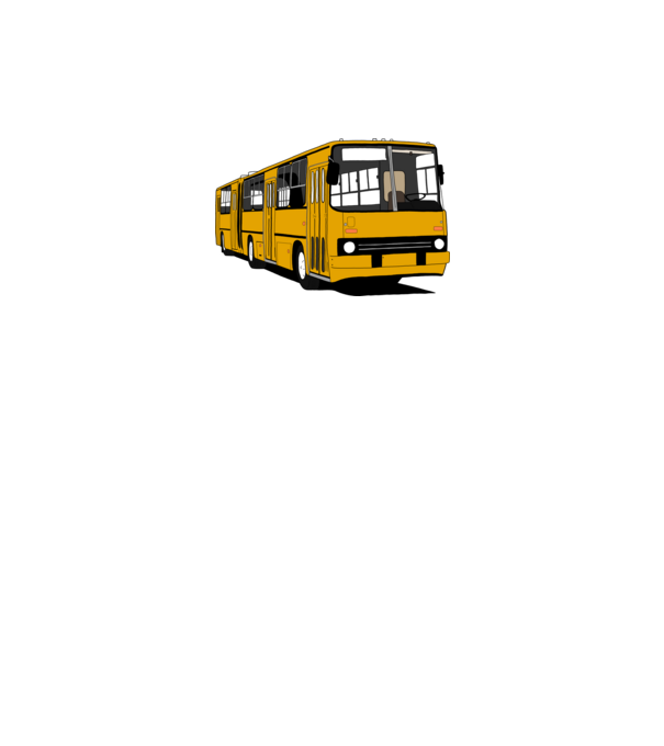 Busz minta fehér pólón