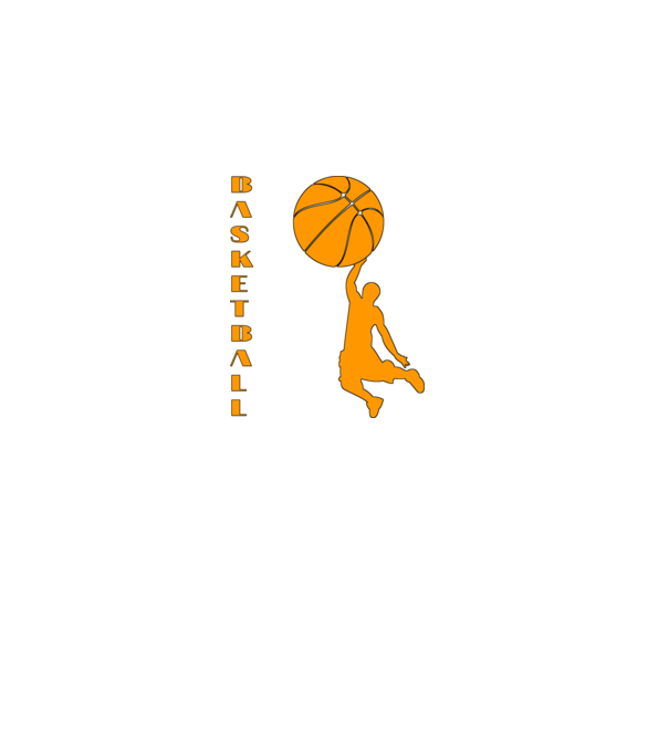 Basketball minta fekete pólón