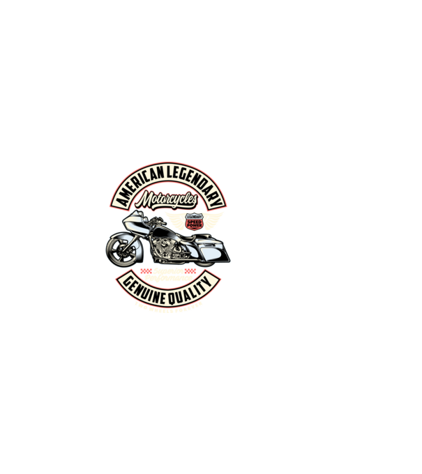 Motorcycle minta fekete pólón