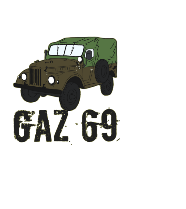 GAZ 69 minta fekete pólón