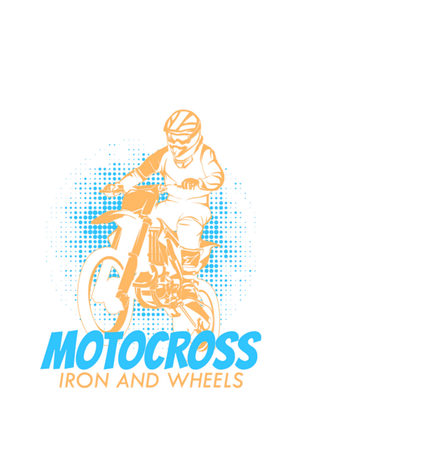 Motocross minta fehér pólón