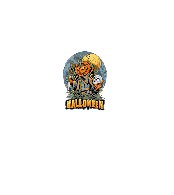 halloween minta fekete pólón