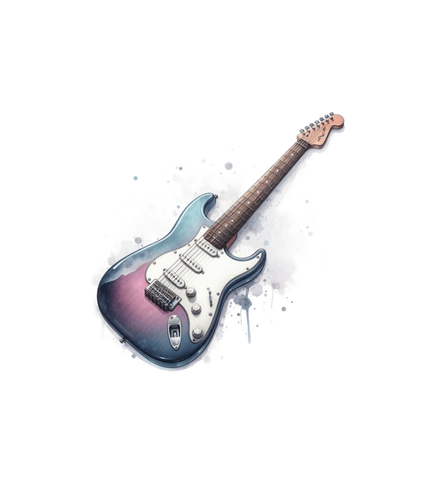 gitár minta homokszín pólón
