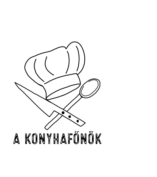 A Konyhafőnök minta fekete pólón
