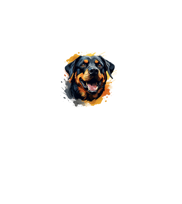 Rottweiler minta fehér pólón