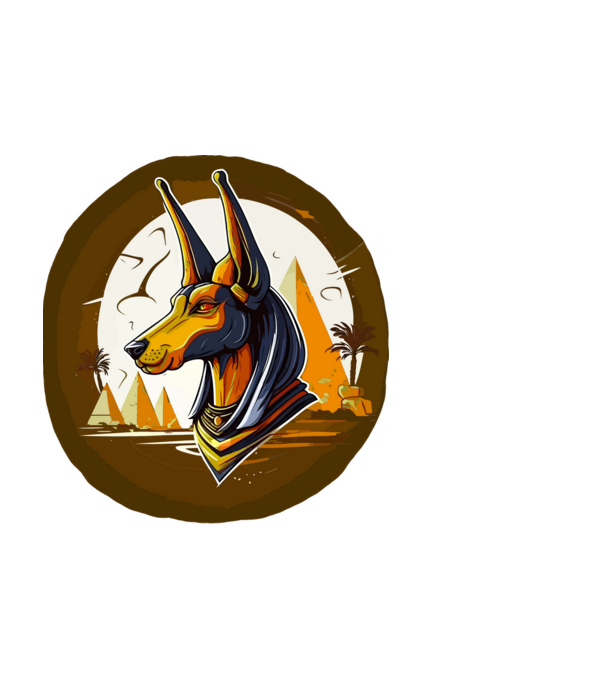anubis minta fekete pólón