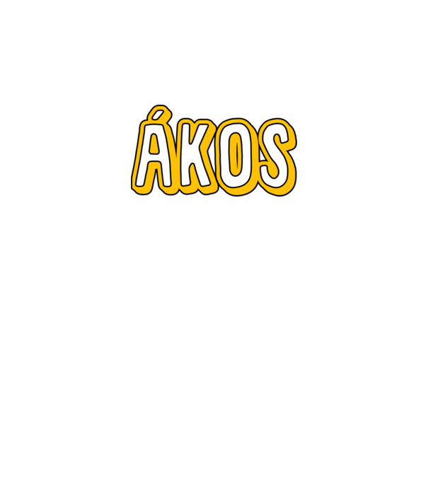 Ákos minta fekete pólón