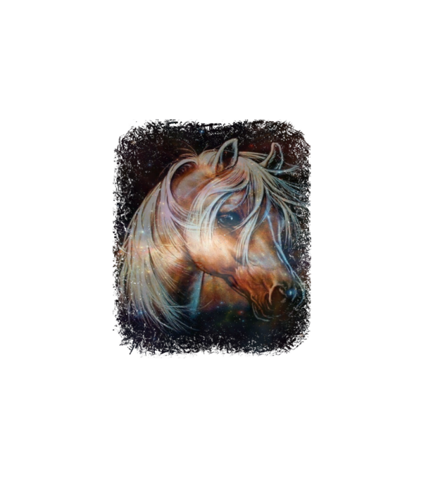 horse minta fehér pólón